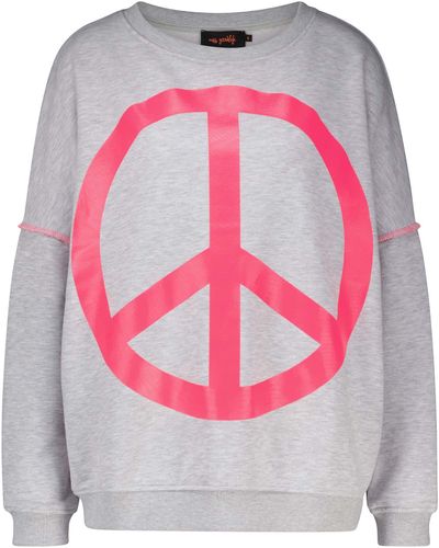 Miss Goodlife roundneck peace Grijs