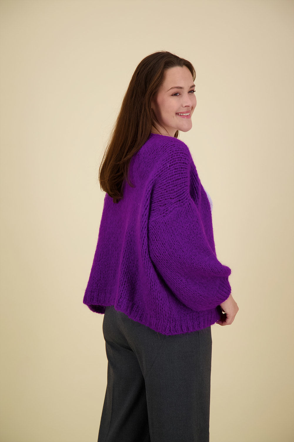 Bomont Vest Mohair Paars Bomont Vest Mohair Paars