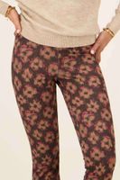 Soft flared legging with brown neon Bruin