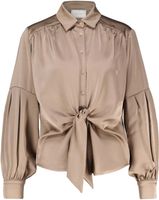 naja satin shirt Bruin