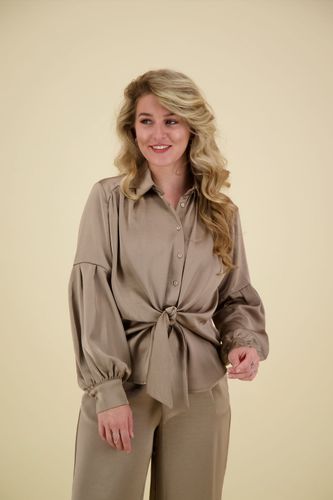 Neo Noir naja satin shirt Bruin