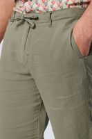 Pants Linen Garment Dyed Groen