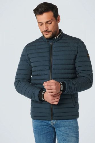 No Excess Jacket Short Fit Padded Blauw