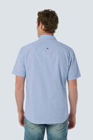 Shirt Short Sleeve 2 Tone With Line Blauw