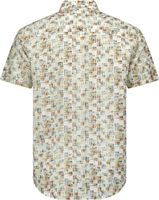 Shirt Short Sleeve Allover Printed Groen