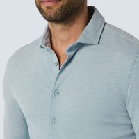 Shirt Jersey Melange Stretch Wit