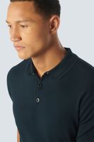 Pullover Short Sleeve Polo Button S Blauw