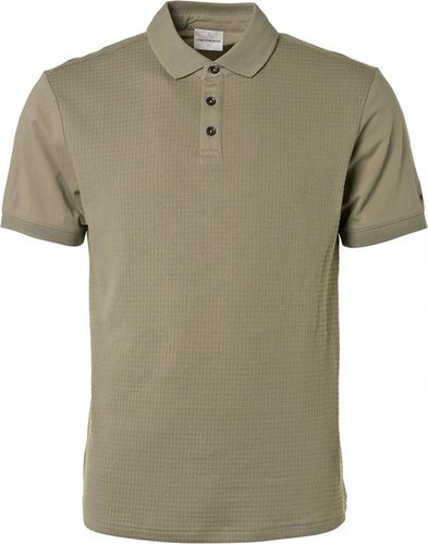 No Excess Polo Solid Jacquard With Jersey Groen