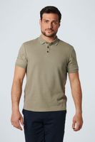 Polo Solid Jacquard With Jersey Groen