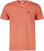 T-Shirt Crewneck Stripe Garment Dye Oranje