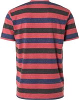 T-Shirt V-Neck Melange Stripes Roze
