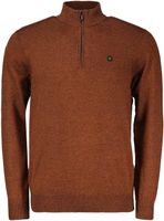 Pullover Half Zip 2 Coloured Melang Bruin