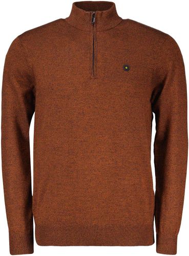 No Excess Pullover Half Zip 2 Coloured Melang Bruin