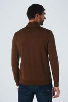 Pullover Half Zip 2 Coloured Melang Bruin