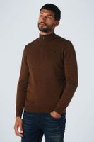 Pullover Half Zip 2 Coloured Melang Bruin