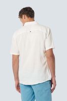 Shirt Short Sleeve Linen Solid Wit