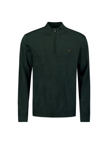 No Excess Pullover Half Zip 2 Coloured Melang Groen