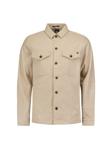 No Excess Overshirt Button Closure Melange Groen