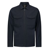 Overshirt Zip Closure Stretch Blauw