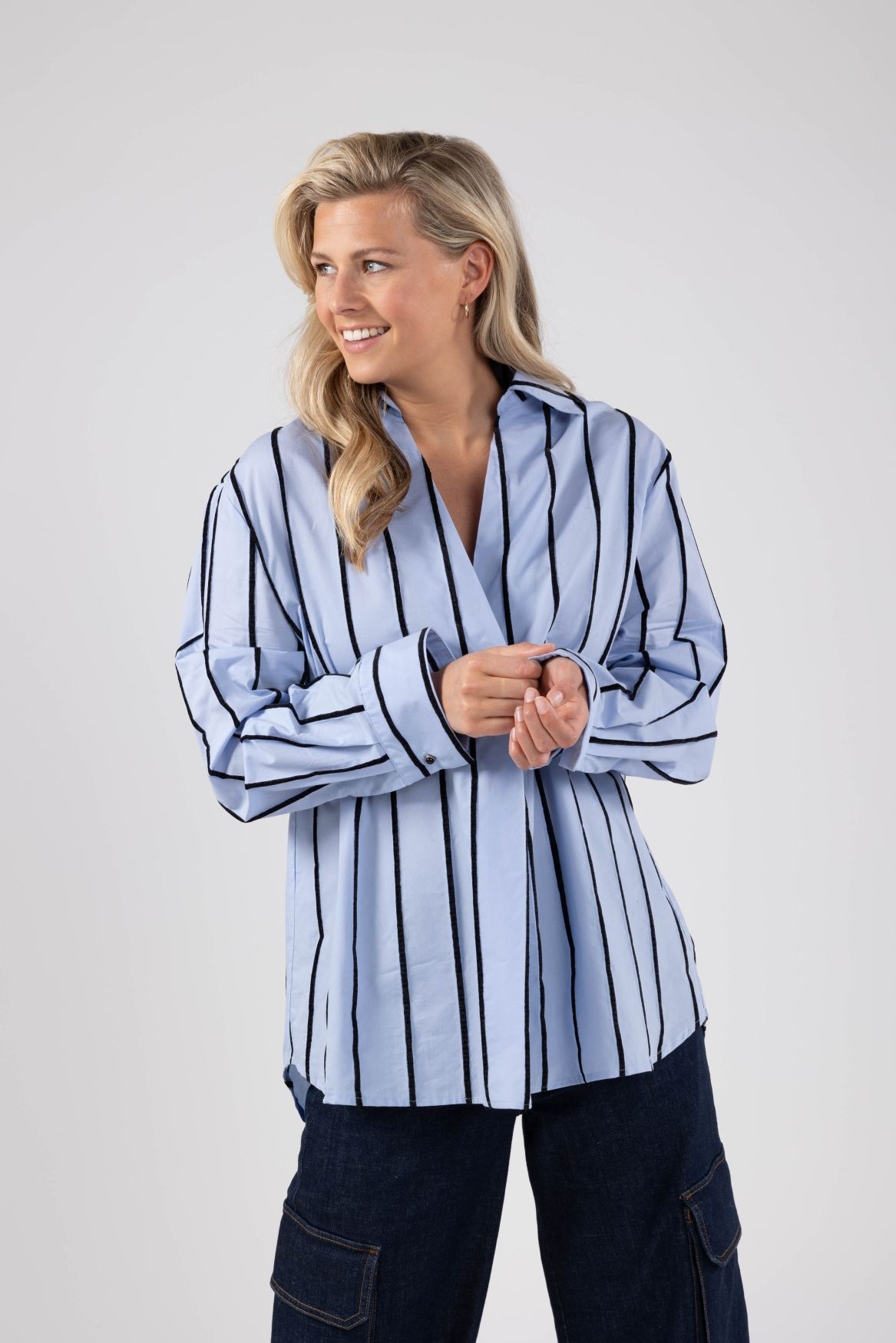 Nukus Blouse Bonn Stripe Blauw