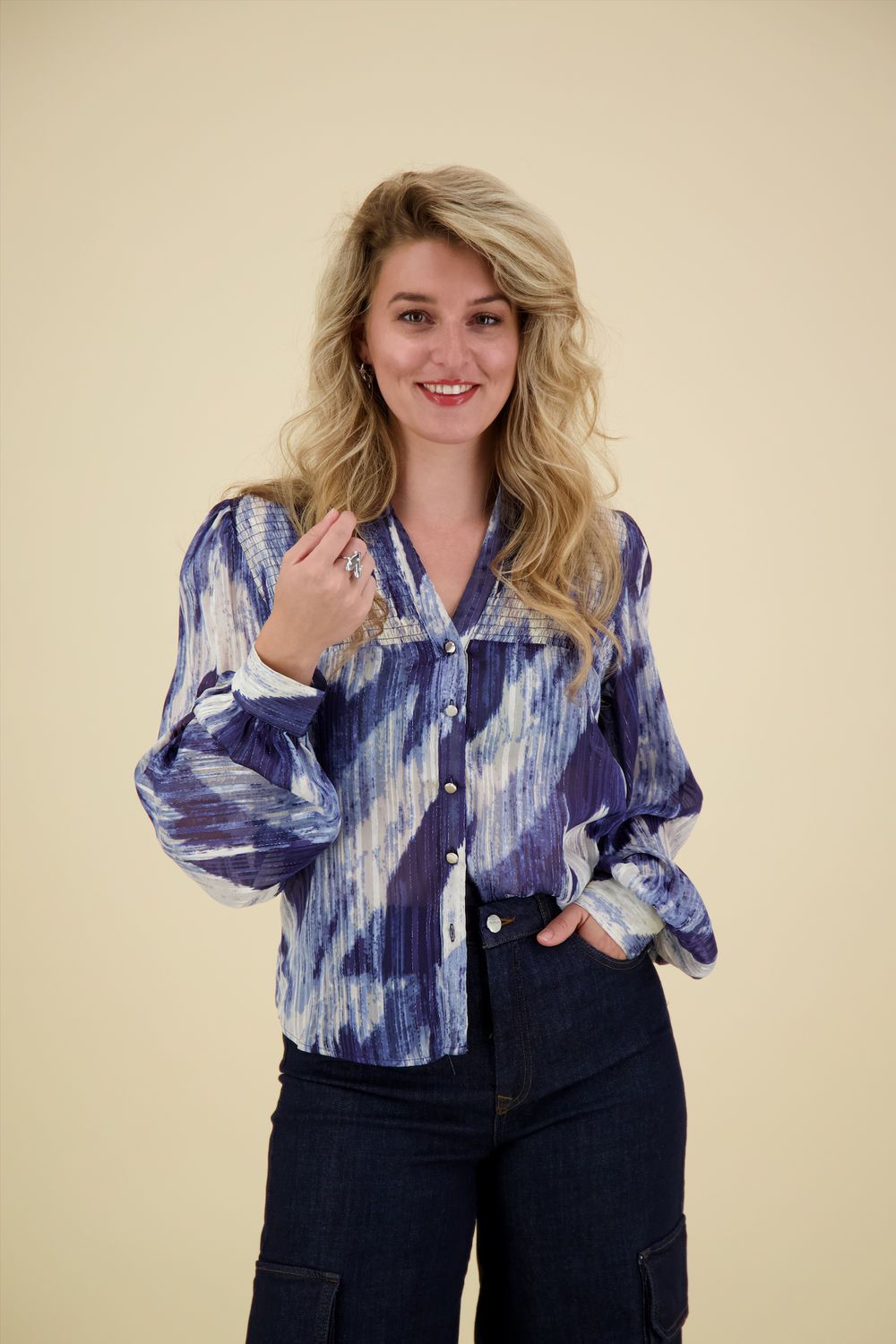 Nukus Blouse Prestonia Blauw