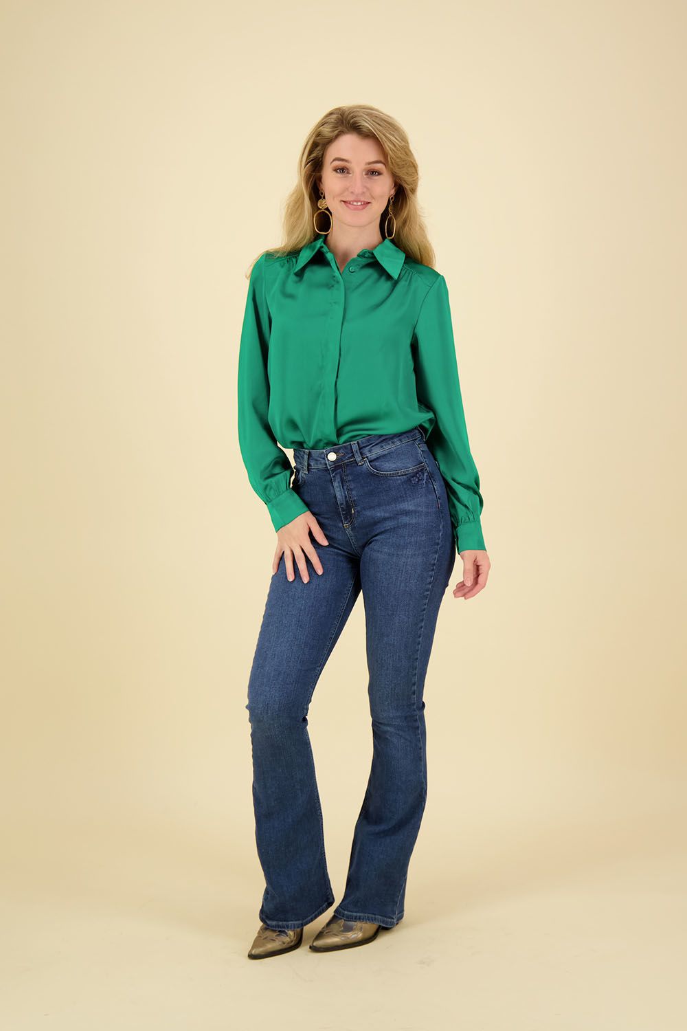 Object Blouse Lush Groen