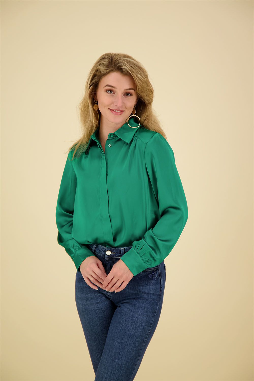 Object Blouse Lush Groen