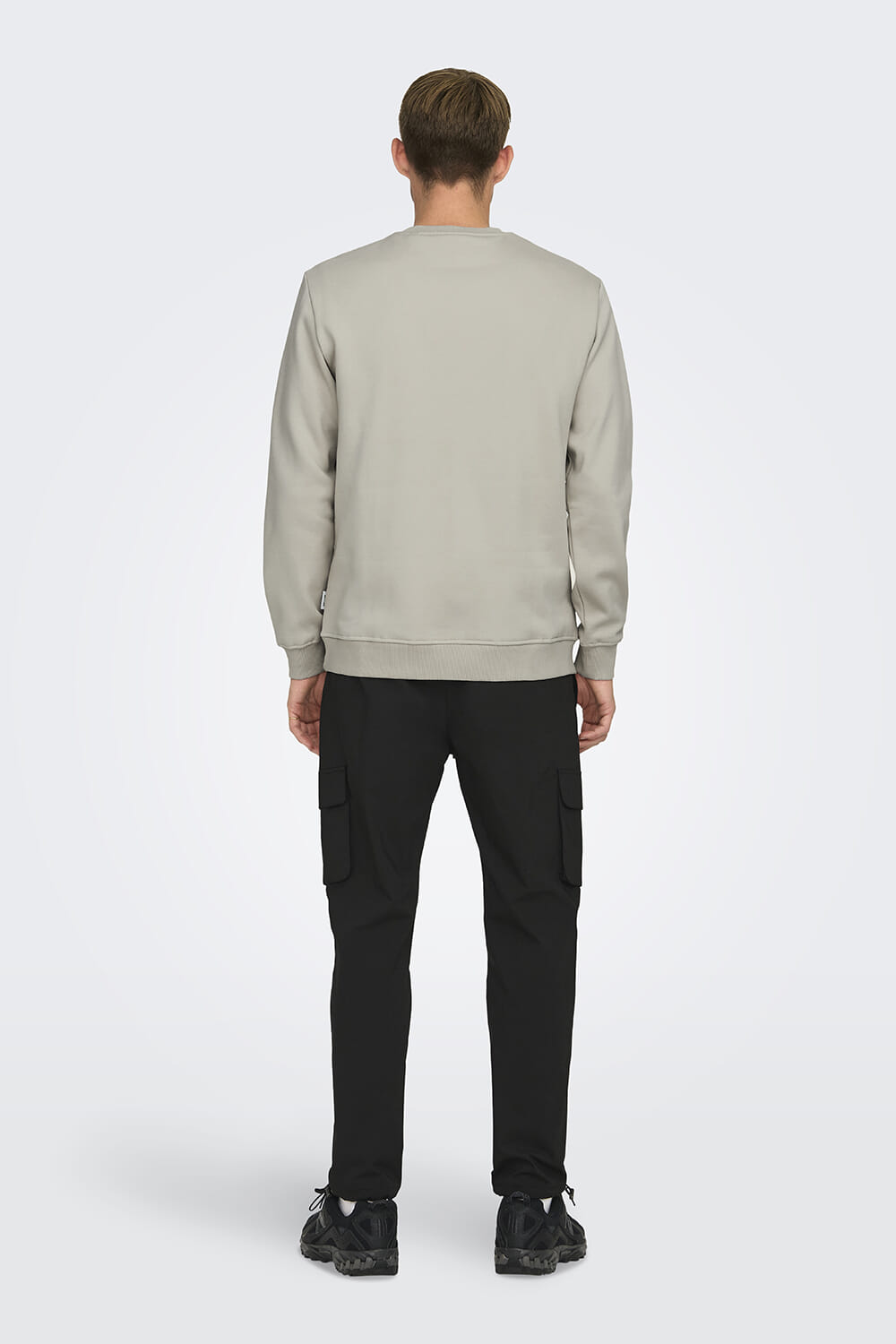 Only & Sons Sweater Connor Lichtgrijs Only & Sons Sweater Connor Lichtgrijs