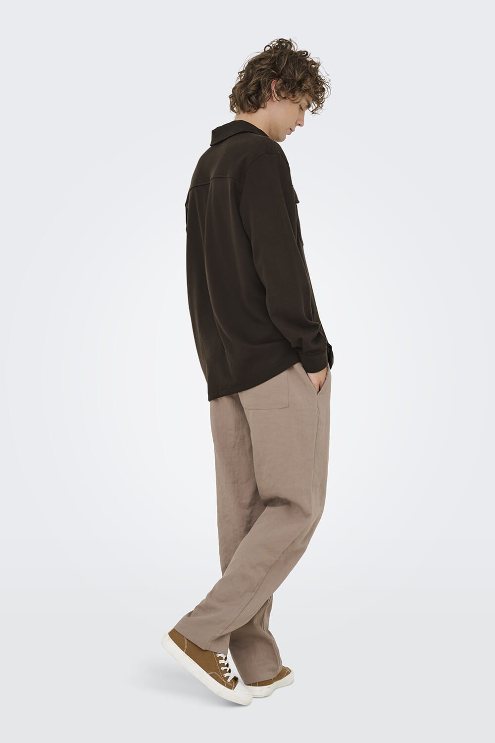 Only & Sons Overshirt Newkodyl Bruin  Only & Sons Overshirt Newkodyl Bruin