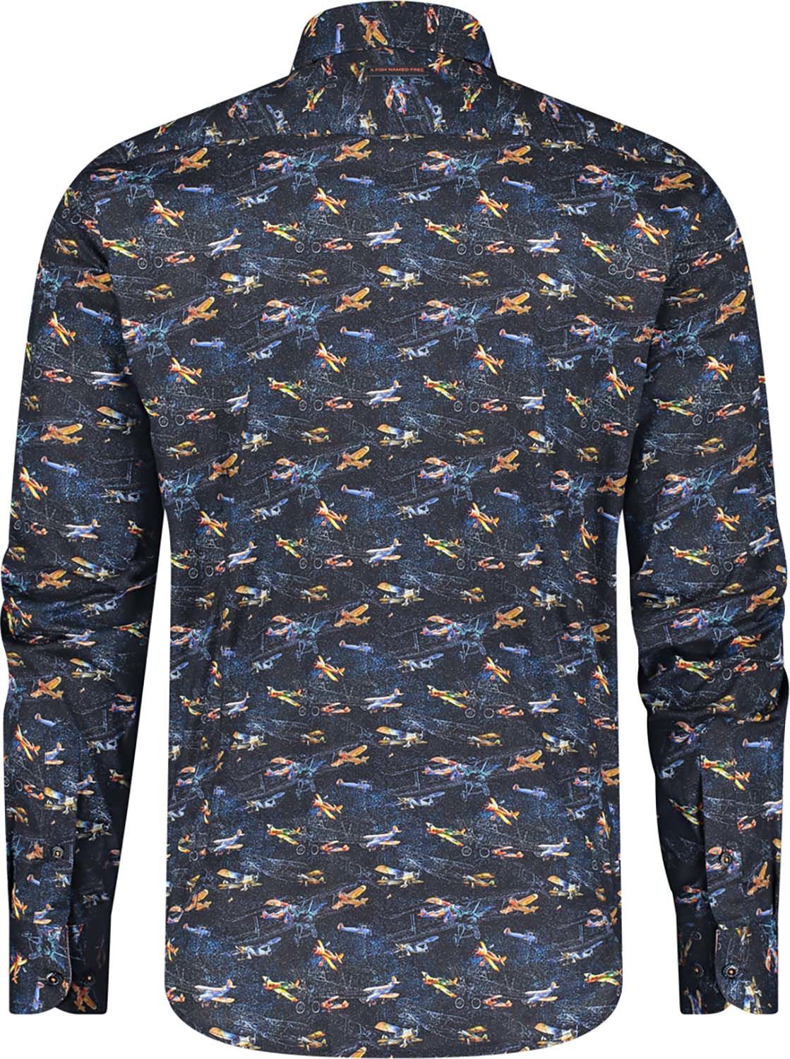 A Fish Named Fred Overhemd Blauw A Fish Named Fred Overhemd Blauw