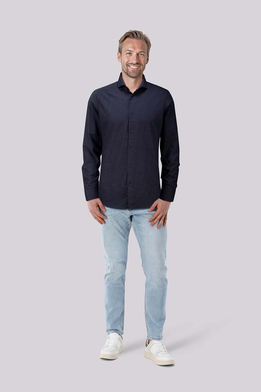 Bomont Overhemd Donkerblauw Bomont Overhemd Donkerblauw