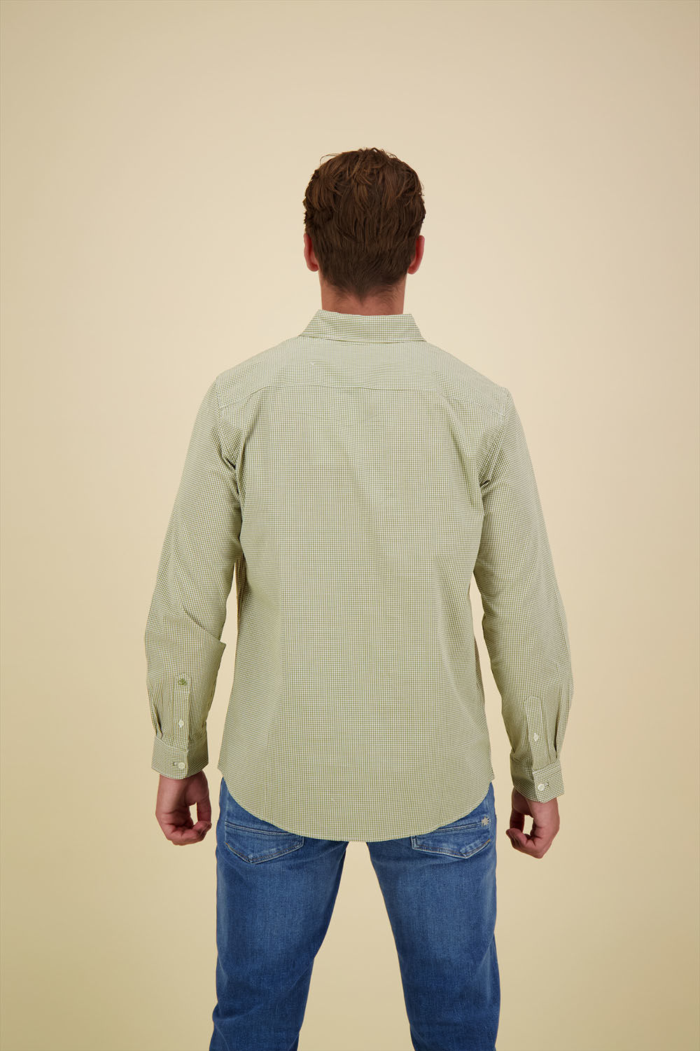 Scotch & Soda Overhemd Essential Poplin Ruit Groen Scotch & Soda Overhemd Essential Poplin Ruit Groen