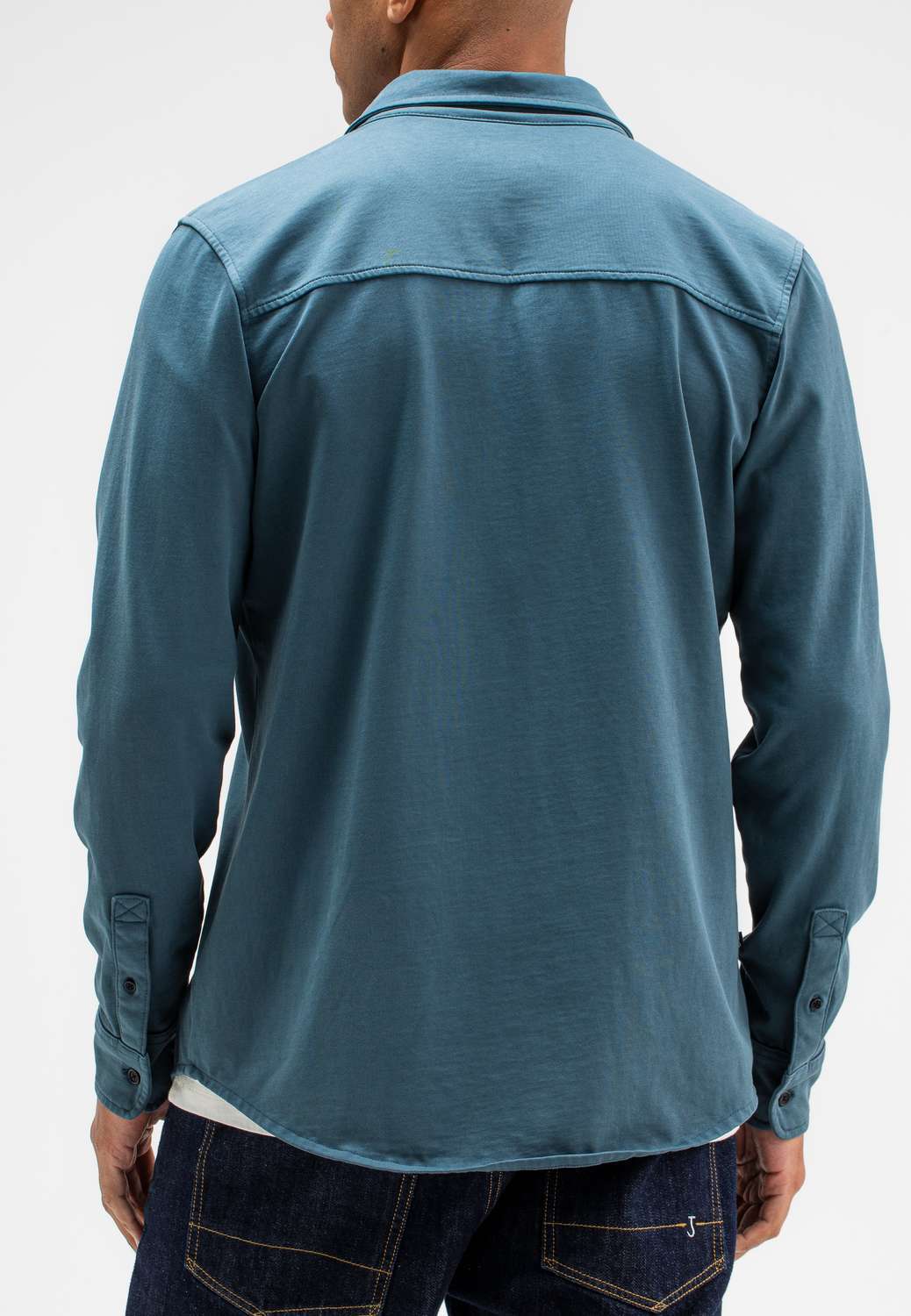 Butcher Of Blue Overhemd Finn Pocket Blauw Butcher Of Blue Overhemd Finn Pocket Blauw