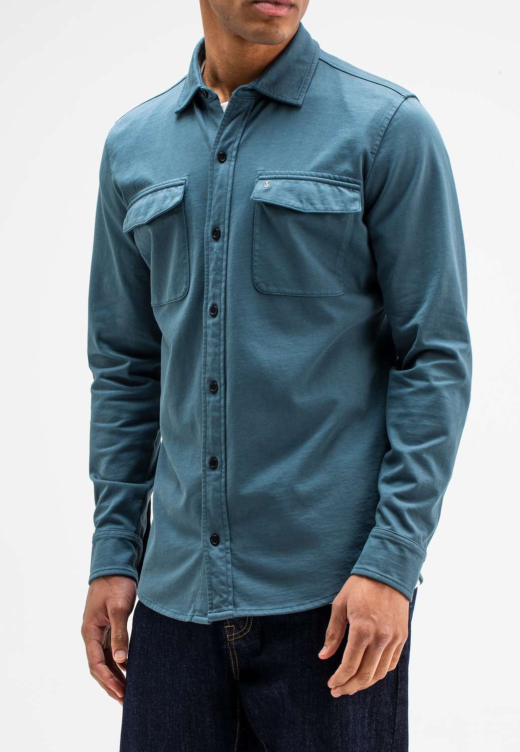 Butcher Of Blue Overhemd Finn Pocket Blauw Butcher Of Blue Overhemd Finn Pocket Blauw