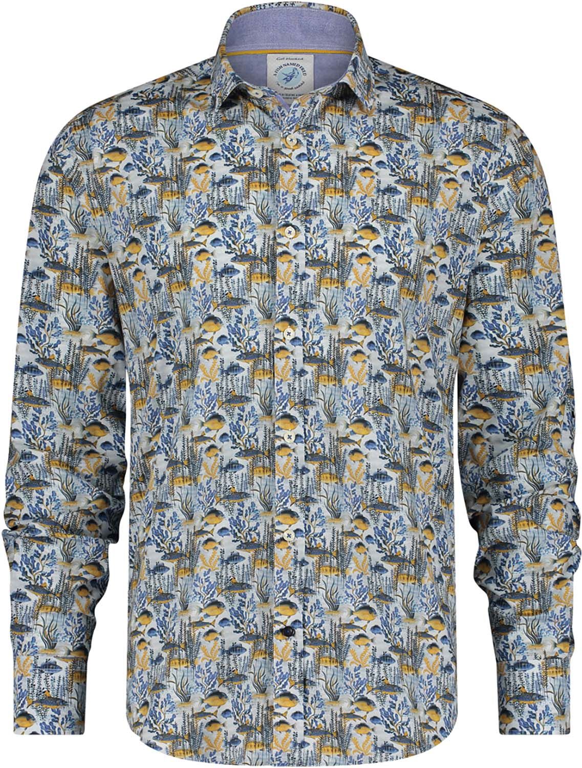 A Fish Named Fred Overhemd Fish Coral Wit A Fish Named Fred Overhemd Fish Coral Wit