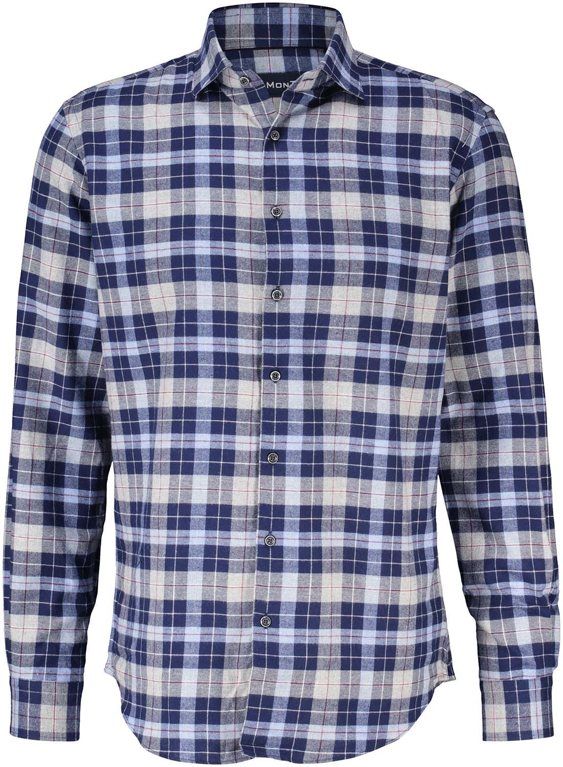 Bomont Overhemd Flanel Ruit Blauw Bomont Overhemd Flanel Ruit Blauw