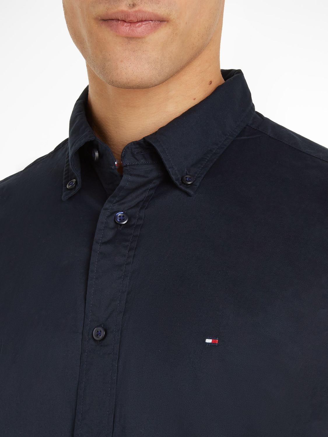 Tommy Hilfiger Overhemd Flex Poplin Donkerblauw Tommy Hilfiger Overhemd Flex Poplin Donkerblauw