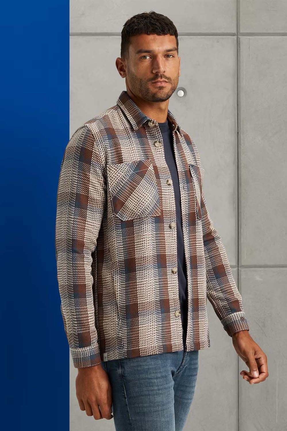 Cast Iron Overhemd Bruin Cast Iron Overhemd Bruin