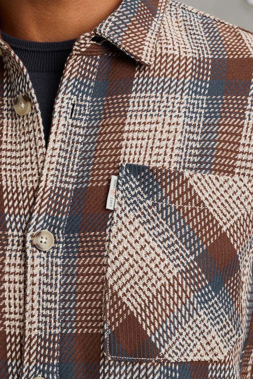 Cast Iron Overhemd Bruin Cast Iron Overhemd Bruin