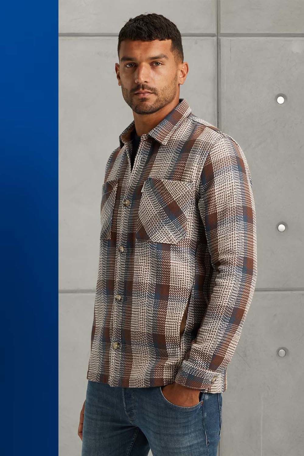 Cast Iron Overhemd Bruin Cast Iron Overhemd Bruin