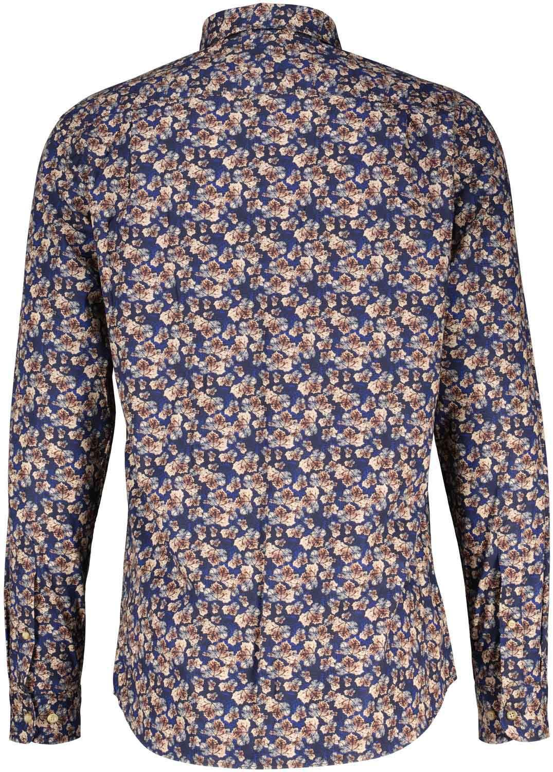 Bomont Overhemd Jerome Print Blauw Bomont Overhemd Jerome Print Blauw