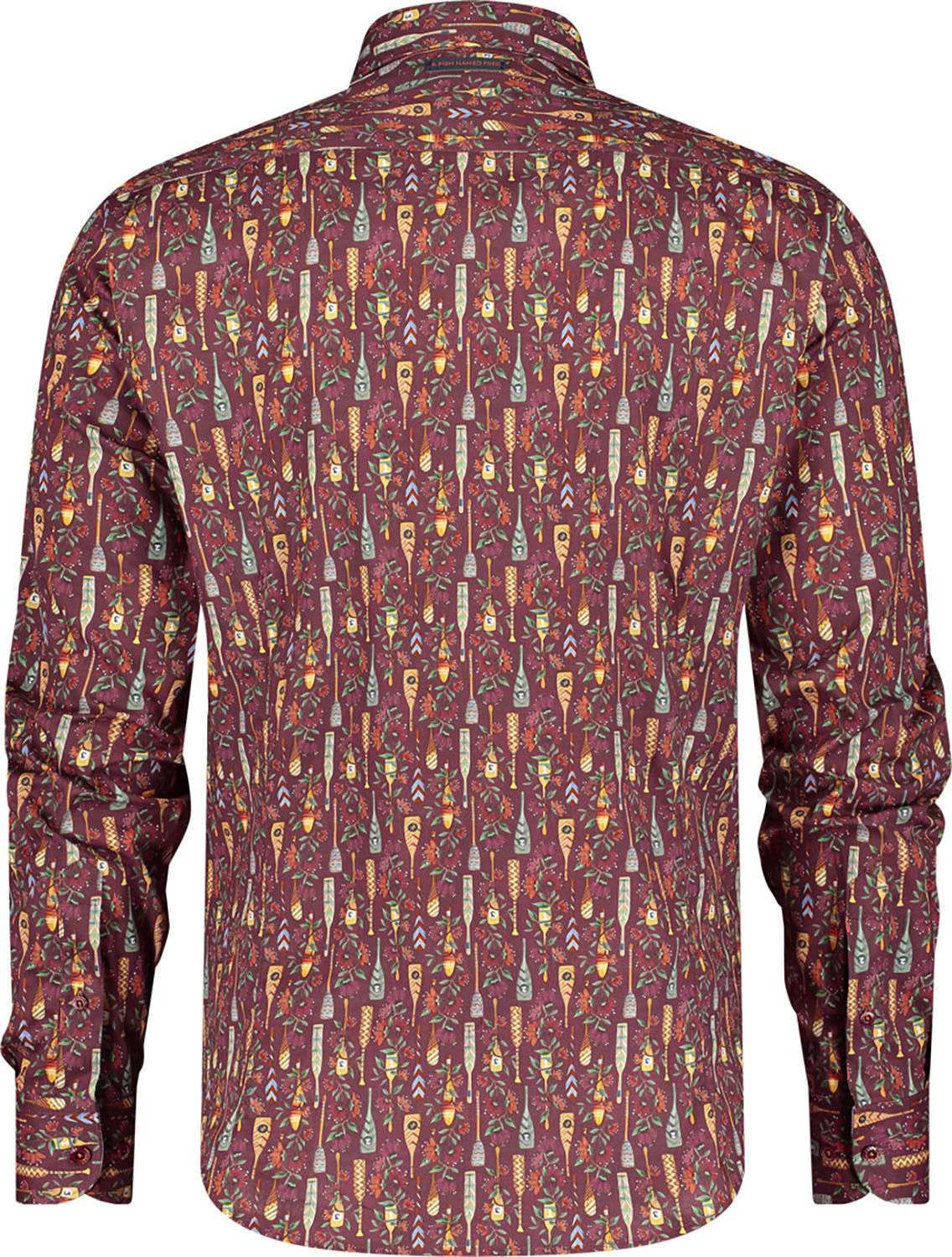 A Fish Named Fred Overhemd Paddies Bordeaux Rood A Fish Named Fred Overhemd Paddies Bordeaux Rood