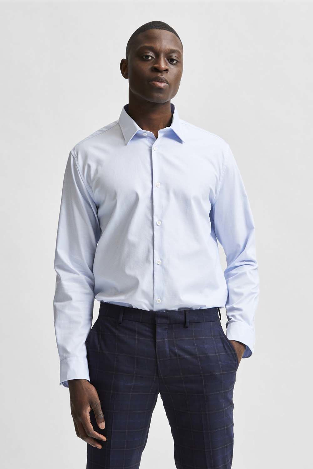 Selected Homme Overhemd Than Blauw Selected Homme Overhemd Than Blauw