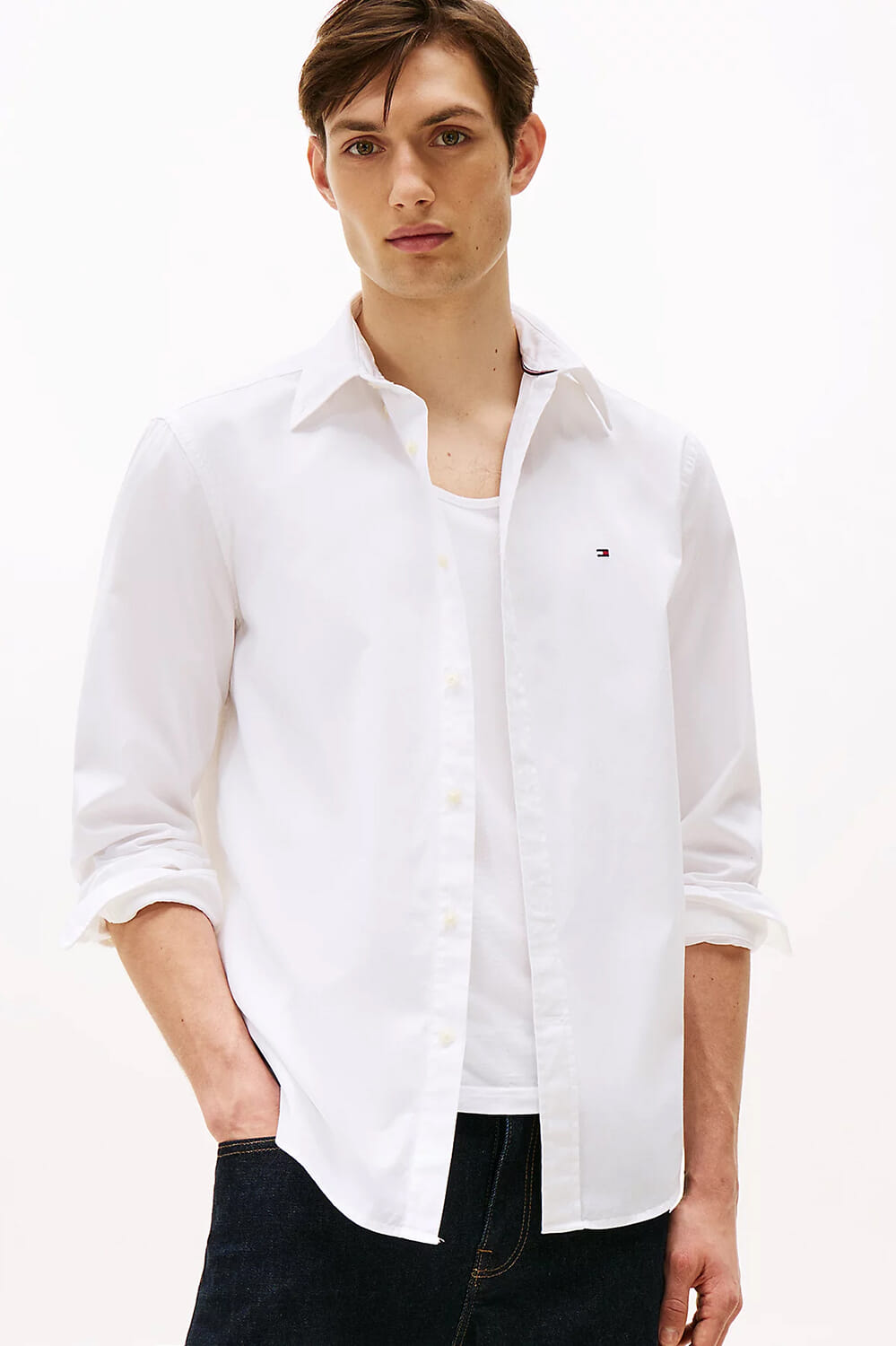 Tommy Hilfiger Overhemd Core Flex Wit Tommy Hilfiger Overhemd Core Flex Wit