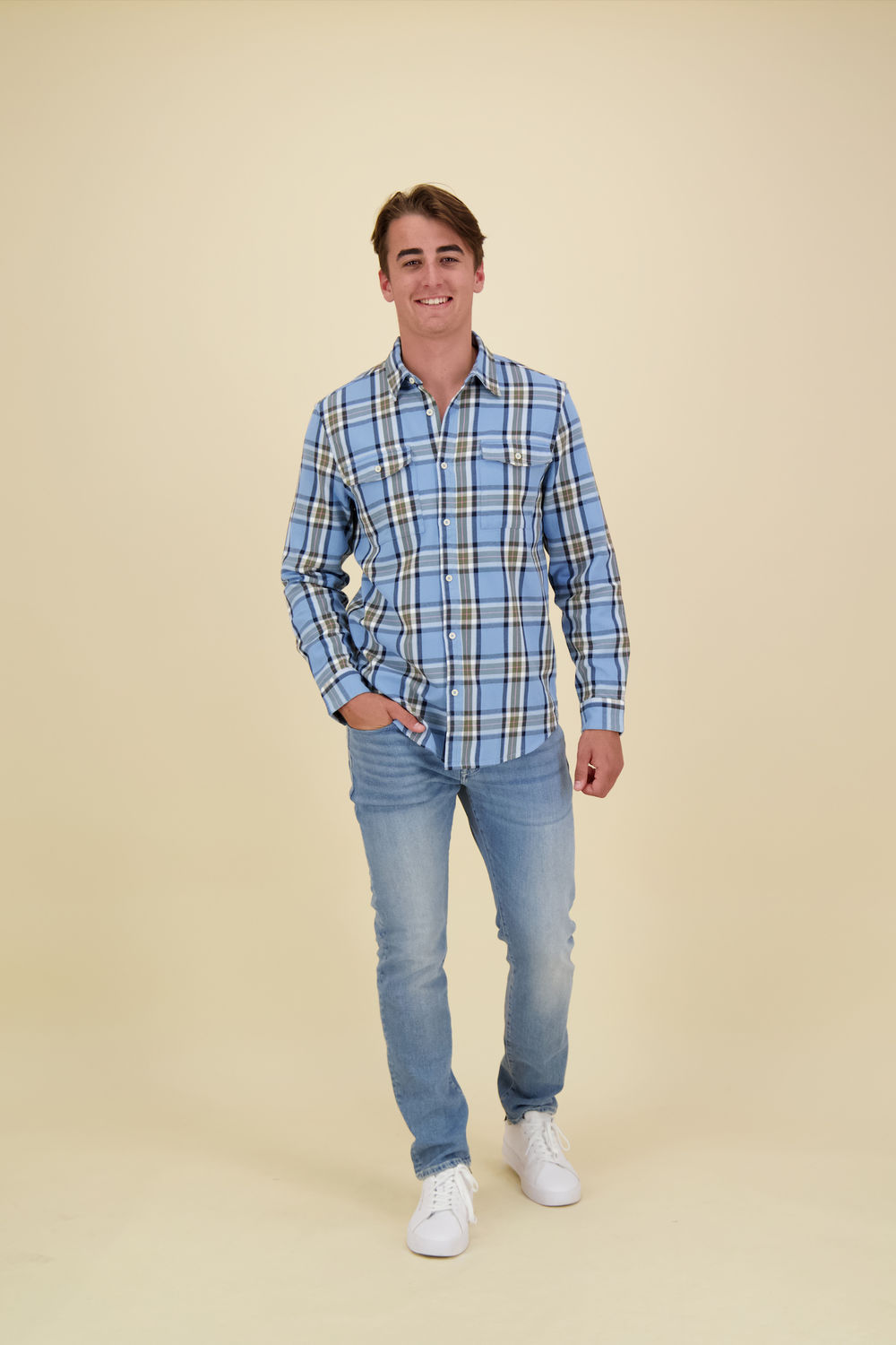 Scotch & Soda Overhemd Flannel Blauw Scotch & Soda Overhemd Flannel Blauw