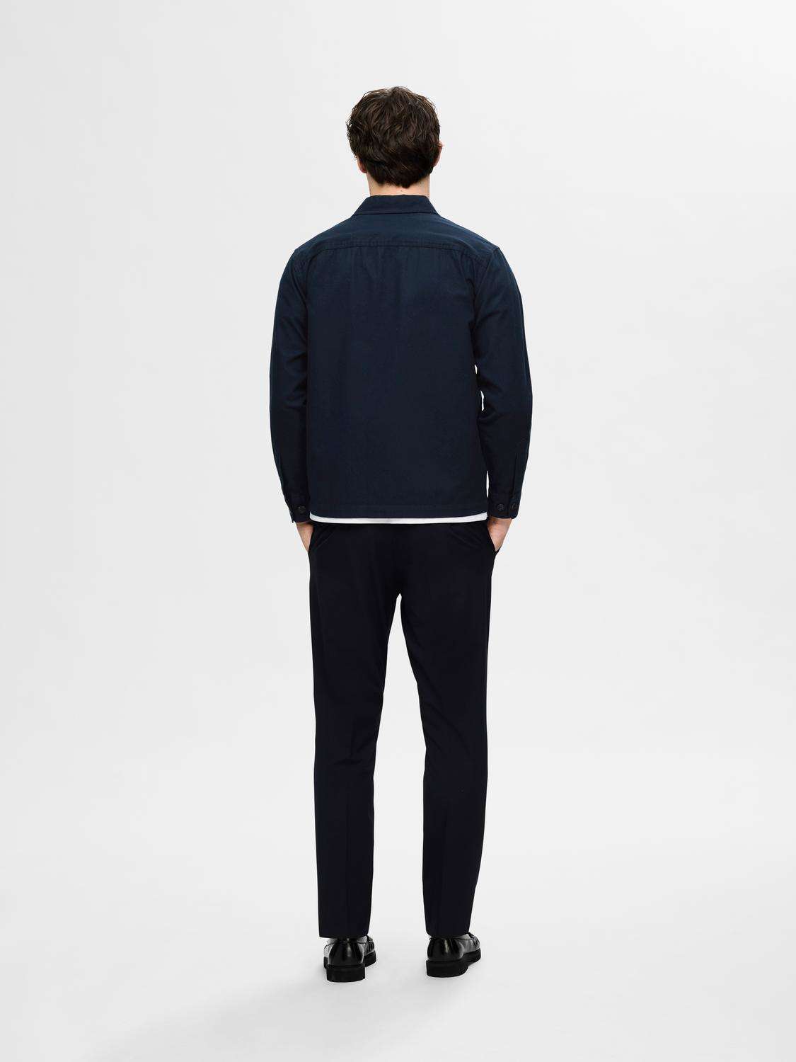 Selected Homme Overshirt Canvas Workwear Blauw Selected Homme Overshirt Canvas Workwear Blauw