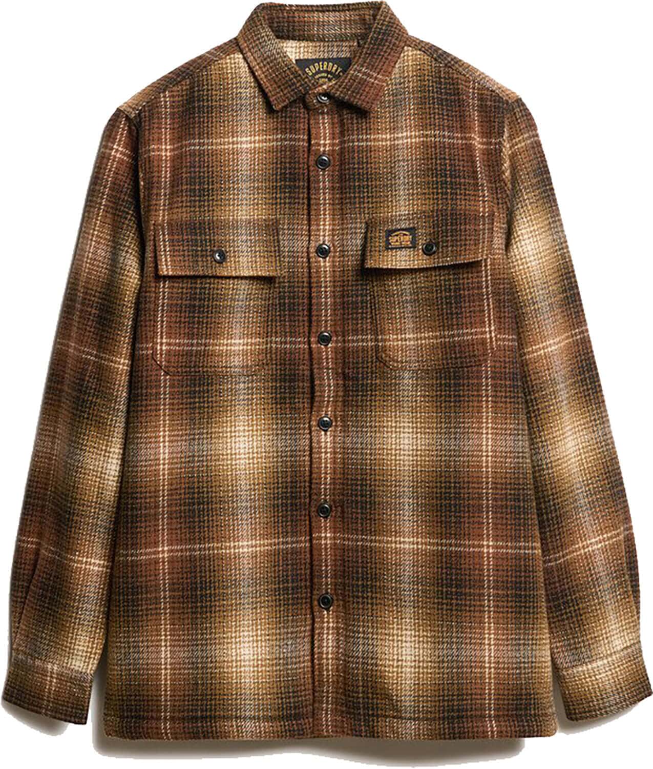 Superdry Overshirt Miller Bruin Superdry Overshirt Miller Bruin