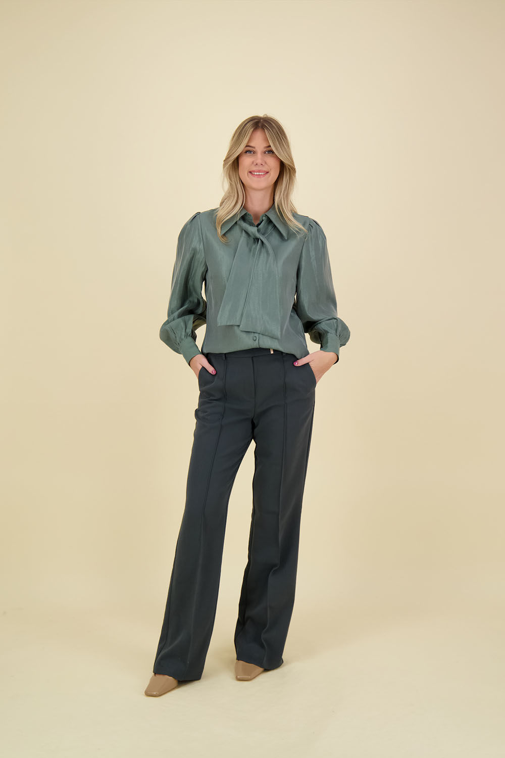 Aaiko Pantalon Chantalle Groen Aaiko Pantalon Chantalle Groen