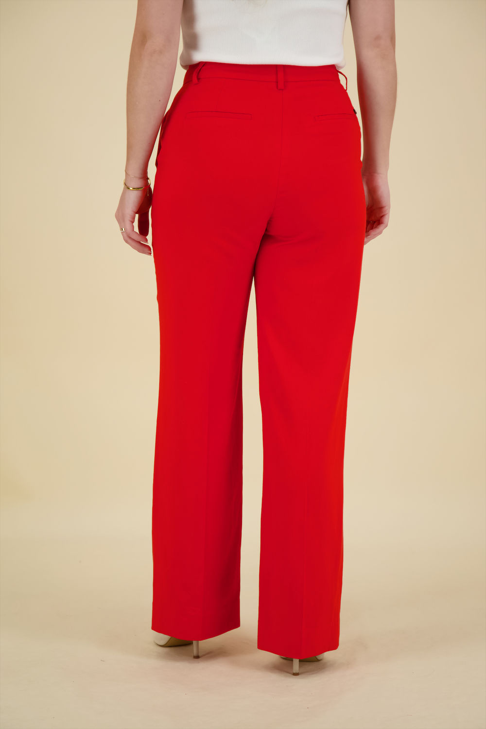 Scotch & Soda Pantalon Edie Drapey Rood Scotch & Soda Pantalon Edie Drapey Rood