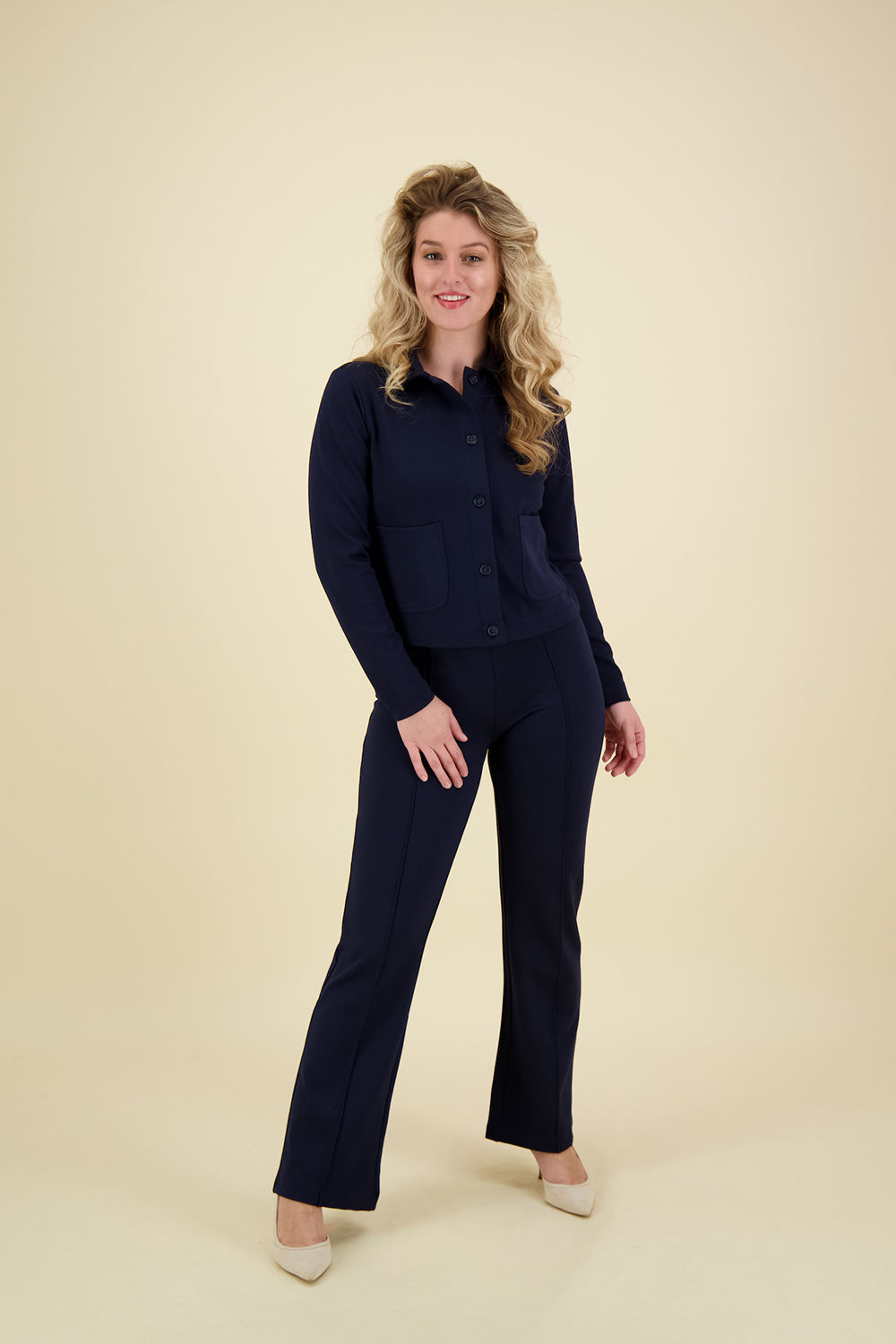 Vive La Femme Pantalon Punta Donkerblauw Vive La Femme Pantalon Punta Donkerblauw